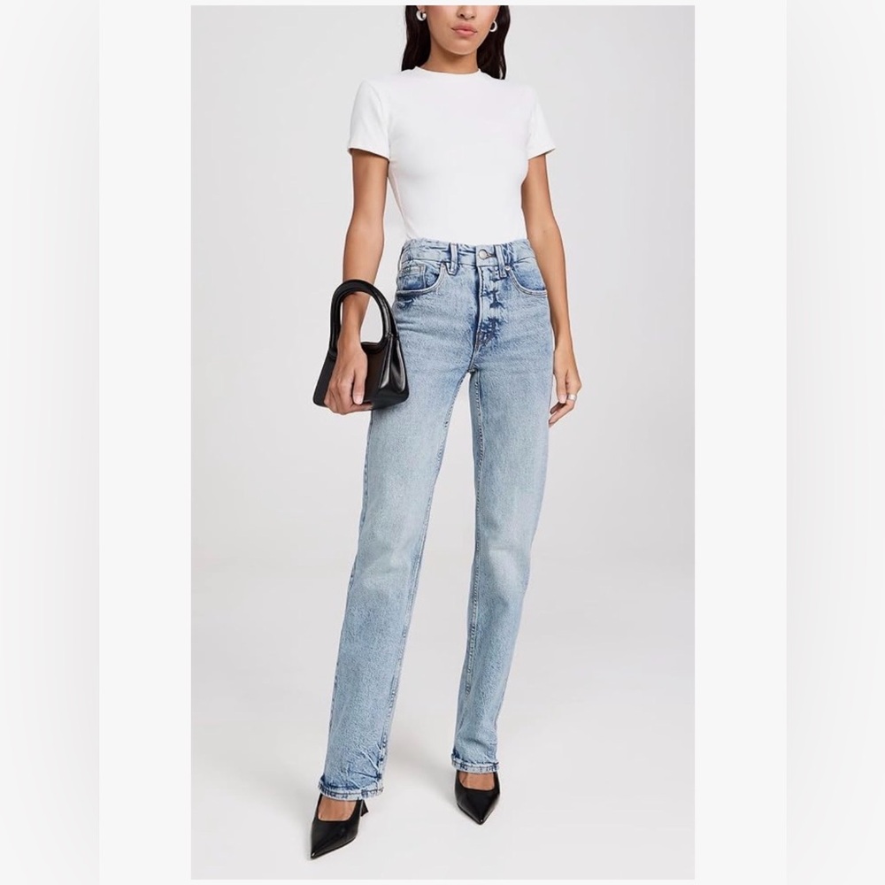 Good American Good Icon Straight Jeans (Indigo 712) - Picture 3 of 8